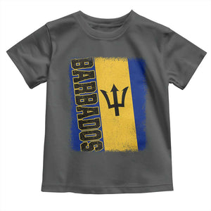 Vintage Barbados Flag Toddler T Shirt Distressed Patriotic Caribbean Island Barbadian Pride Heritage Gift TS10 Dark Heather Print Your Wear