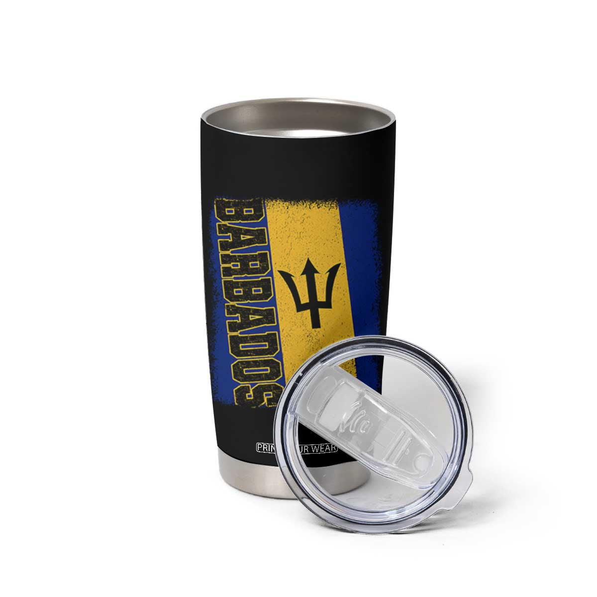 Vintage Barbados Flag Tumbler Cup Distressed Patriotic Caribbean Island Barbadian Pride Heritage Gift TS10 Print Your Wear