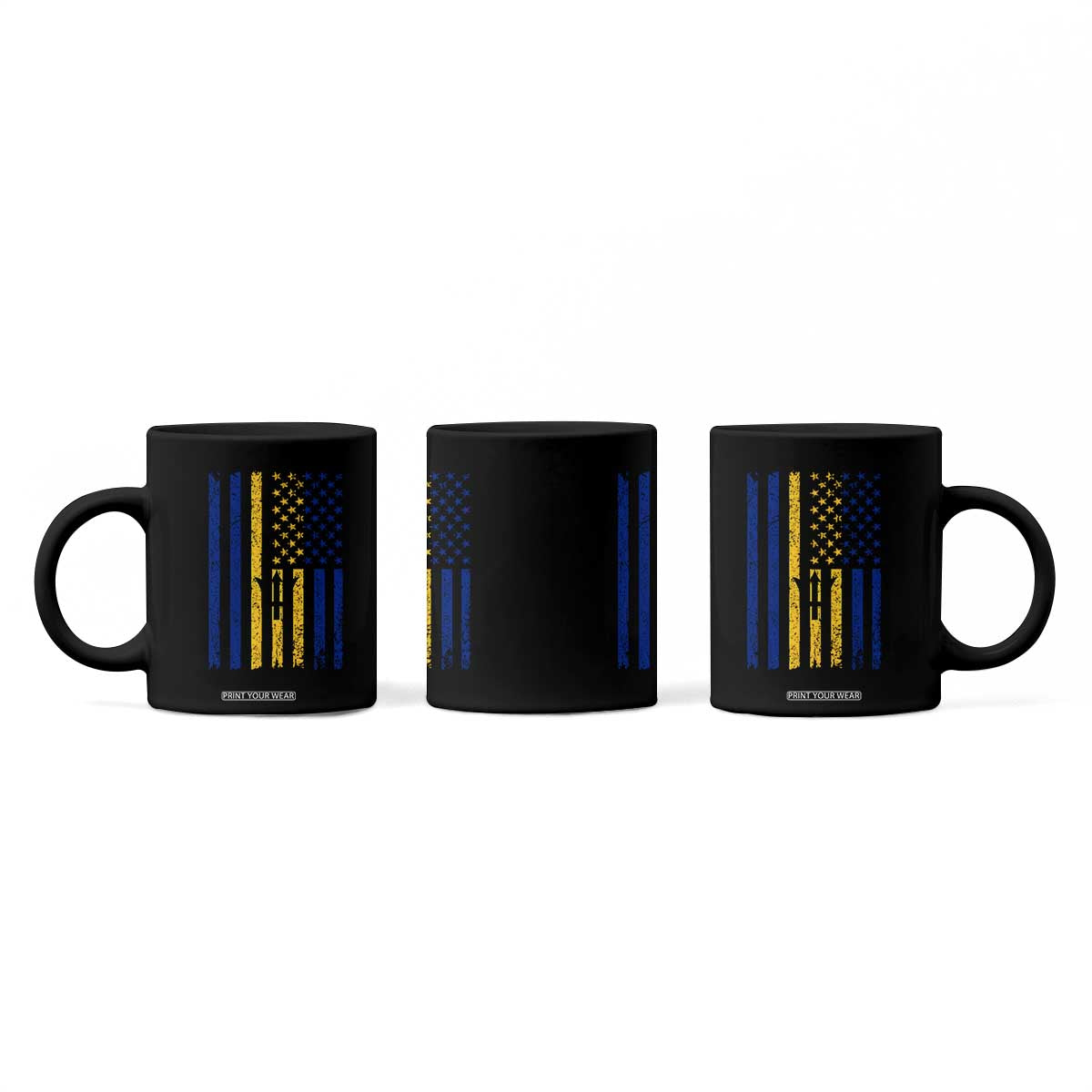 Barbados American Flag Coffee Mug Distressed Barbadian Pride Patriotic Heritage Gift TS10 Print Your Wear