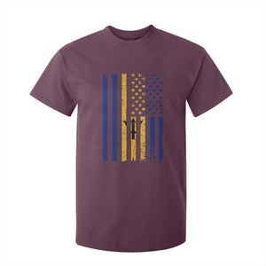 Barbados American Flag T Shirt For Kid Distressed Barbadian Pride Patriotic Heritage Gift TS10 Maroon Print Your Wear