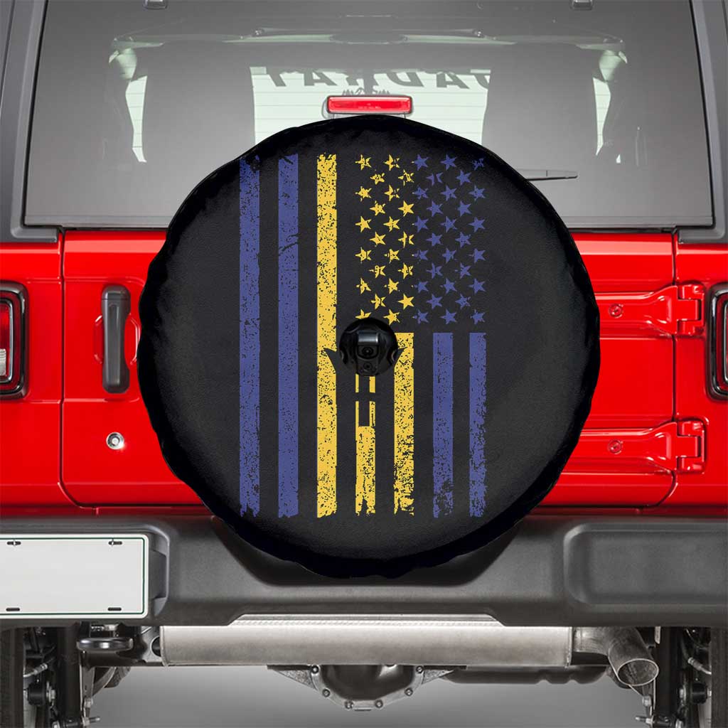 Barbados American Flag Spare Tire Cover Distressed Barbadian Pride Patriotic Heritage Gift TS10 Black Print Your Wear