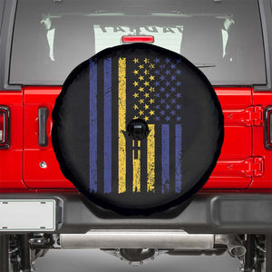 Barbados American Flag Spare Tire Cover Distressed Barbadian Pride Patriotic Heritage Gift TS10 Black Print Your Wear