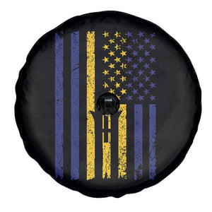 Barbados American Flag Spare Tire Cover Distressed Barbadian Pride Patriotic Heritage Gift TS10 Print Your Wear