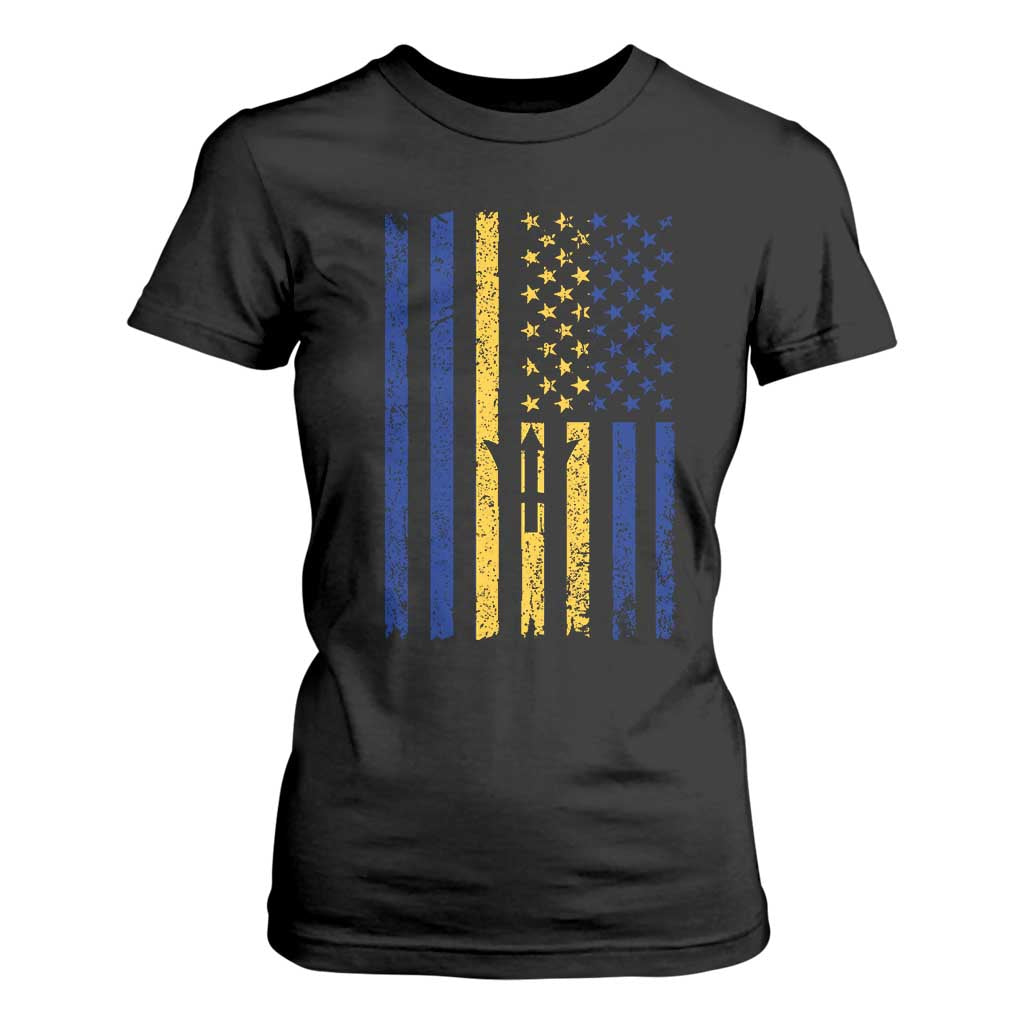 Barbados American Flag T Shirt For Women Distressed Barbadian Pride Patriotic Heritage Gift TS10 Black Print Your Wear