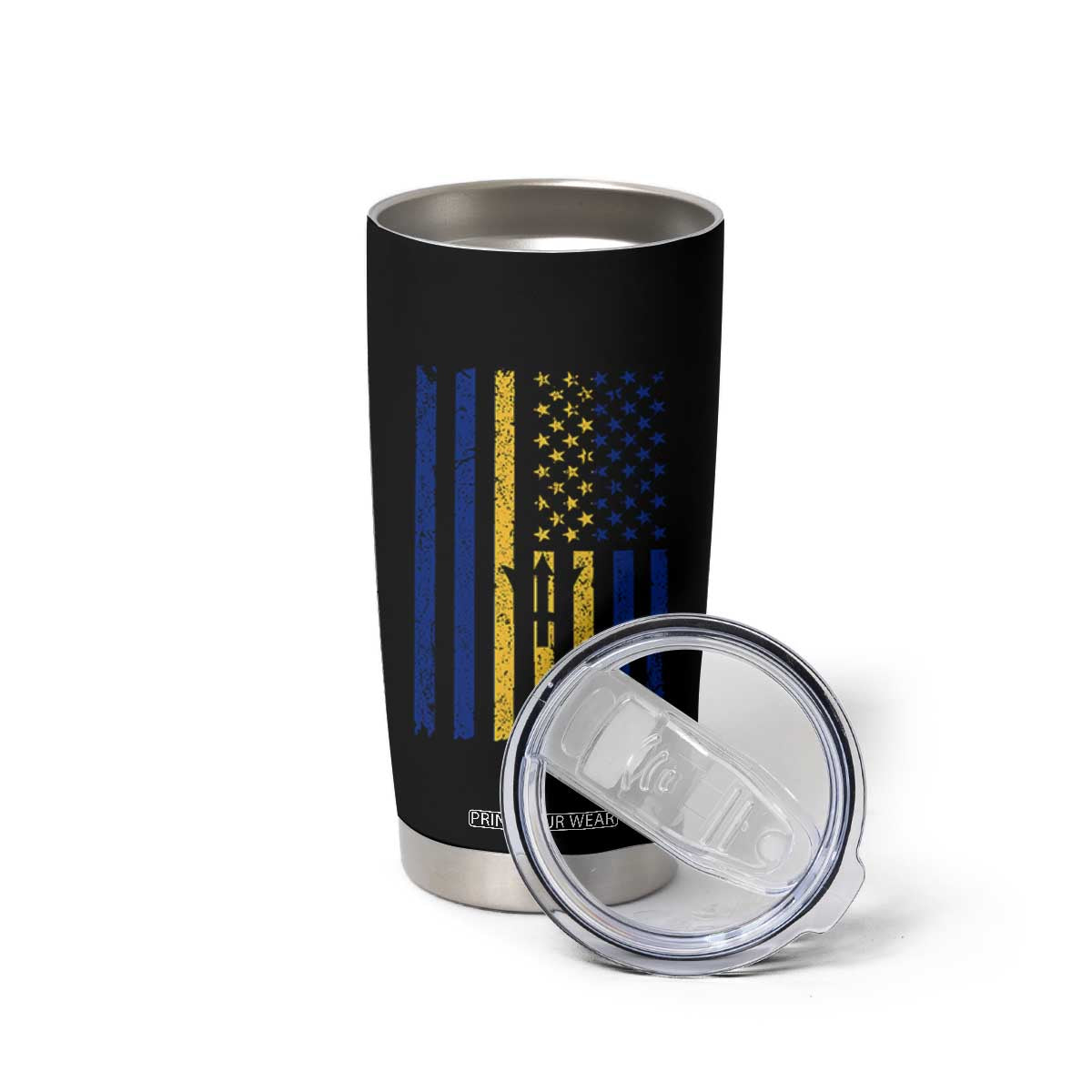 Barbados American Flag Tumbler Cup Distressed Barbadian Pride Patriotic Heritage Gift TS10 Print Your Wear