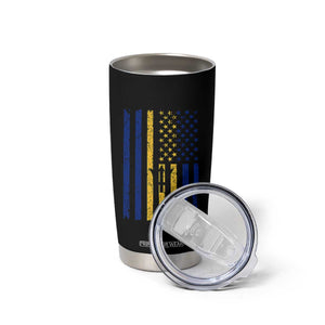 Barbados American Flag Tumbler Cup Distressed Barbadian Pride Patriotic Heritage Gift TS10 Print Your Wear