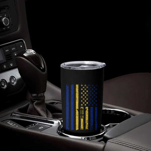 Barbados American Flag Tumbler Cup Distressed Barbadian Pride Patriotic Heritage Gift TS10 Print Your Wear