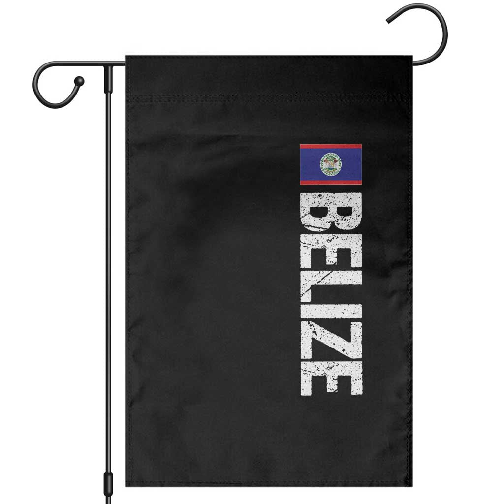 Belize Flag Garden Flag Distressed Central American Pride Heritage Gift TS10 Black Print Your Wear