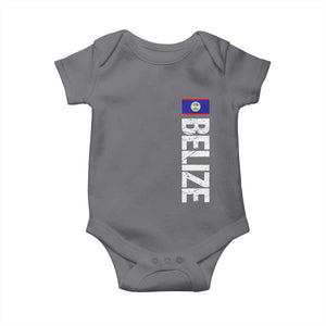 Belize Flag Baby Onesie Distressed Central American Pride Heritage Gift TS10 Charcoal Print Your Wear