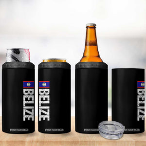 Belize Flag 4 in 1 Can Cooler Tumbler Distressed Central American Pride Heritage Gift TS10 Print Your Wear