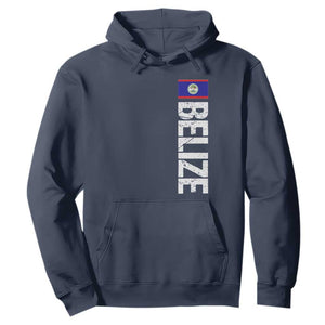 Belize Flag Hoodie Distressed Central American Pride Heritage Gift TS10 Navy Print Your Wear