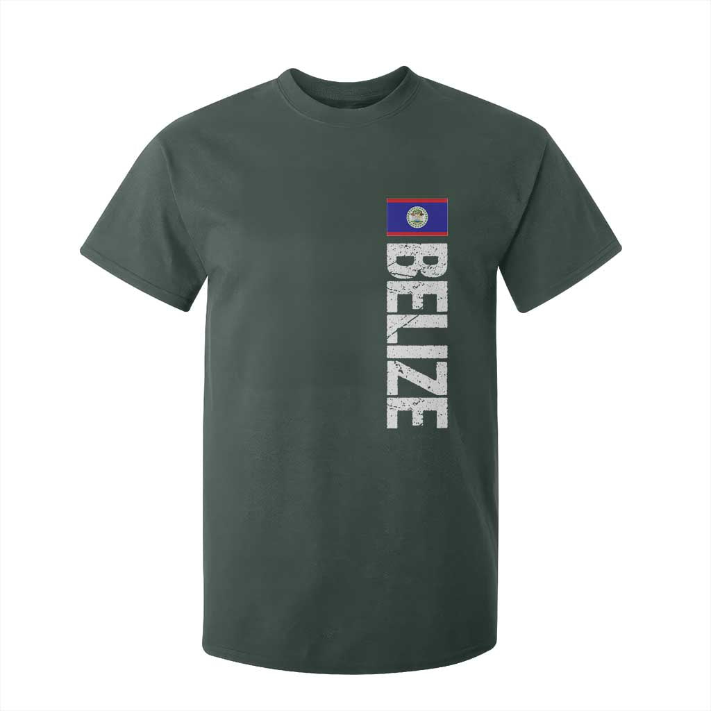 Belize Flag T Shirt For Kid Distressed Central American Pride Heritage Gift TS10 Dark Forest Green Print Your Wear