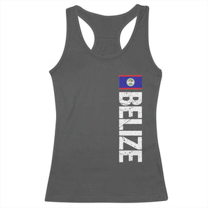Belize Flag Racerback Tank Top Distressed Central American Pride Heritage Gift TS10 Dark Heather Print Your Wear