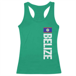 Belize Flag Racerback Tank Top Distressed Central American Pride Heritage Gift TS10 Irish Green Print Your Wear