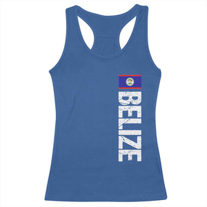Belize Flag Racerback Tank Top Distressed Central American Pride Heritage Gift TS10 Royal Blue Print Your Wear