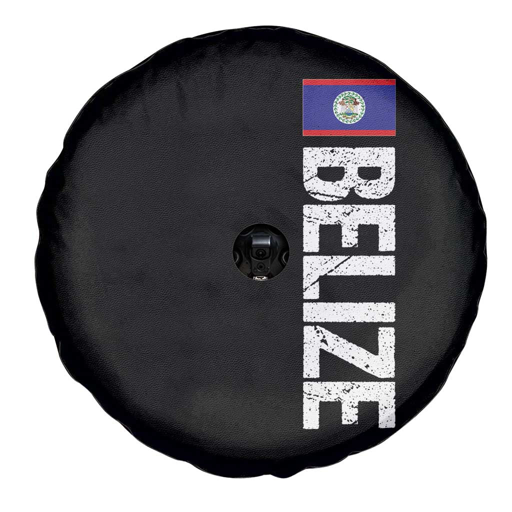 Belize Flag Spare Tire Cover Distressed Central American Pride Heritage Gift TS10 Print Your Wear