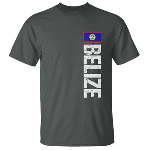 Belize Flag T Shirt Distressed Central American Pride Heritage Gift TS10 Dark Heather Print Your Wear