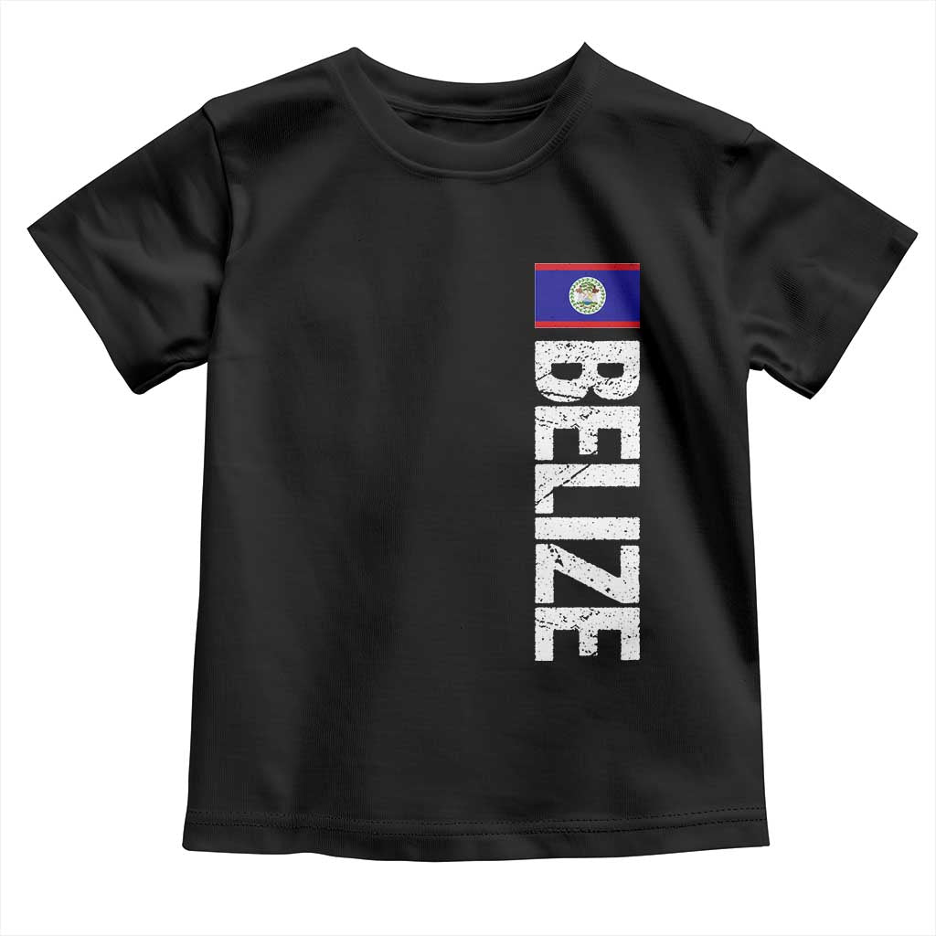 Belize Flag Toddler T Shirt Distressed Central American Pride Heritage Gift TS10 Black Print Your Wear