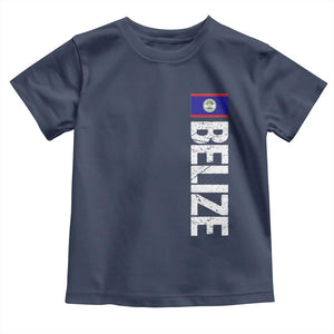 Belize Flag Toddler T Shirt Distressed Central American Pride Heritage Gift TS10 Navy Print Your Wear