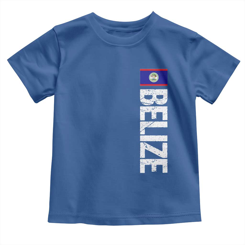 Belize Flag Toddler T Shirt Distressed Central American Pride Heritage Gift TS10 Royal Blue Print Your Wear