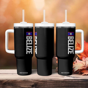 Belize Flag Tumbler With Handle Distressed Central American Pride Heritage Gift TS10 Print Your Wear