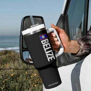 Belize Flag Tumbler With Handle Distressed Central American Pride Heritage Gift TS10 Print Your Wear