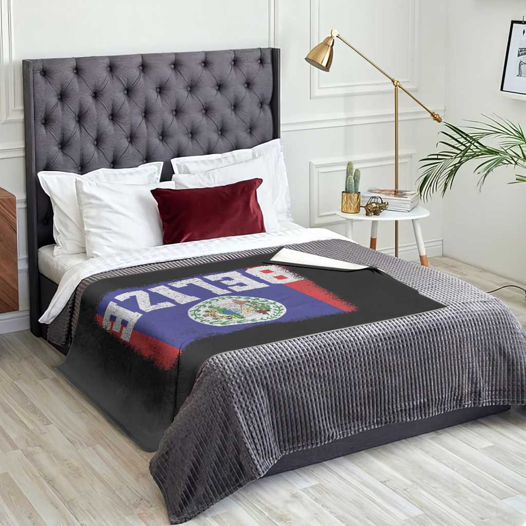 Vintage Belize Throw Blanket Distressed Flag Central American Pride Heritage Gift TS10 Print Your Wear