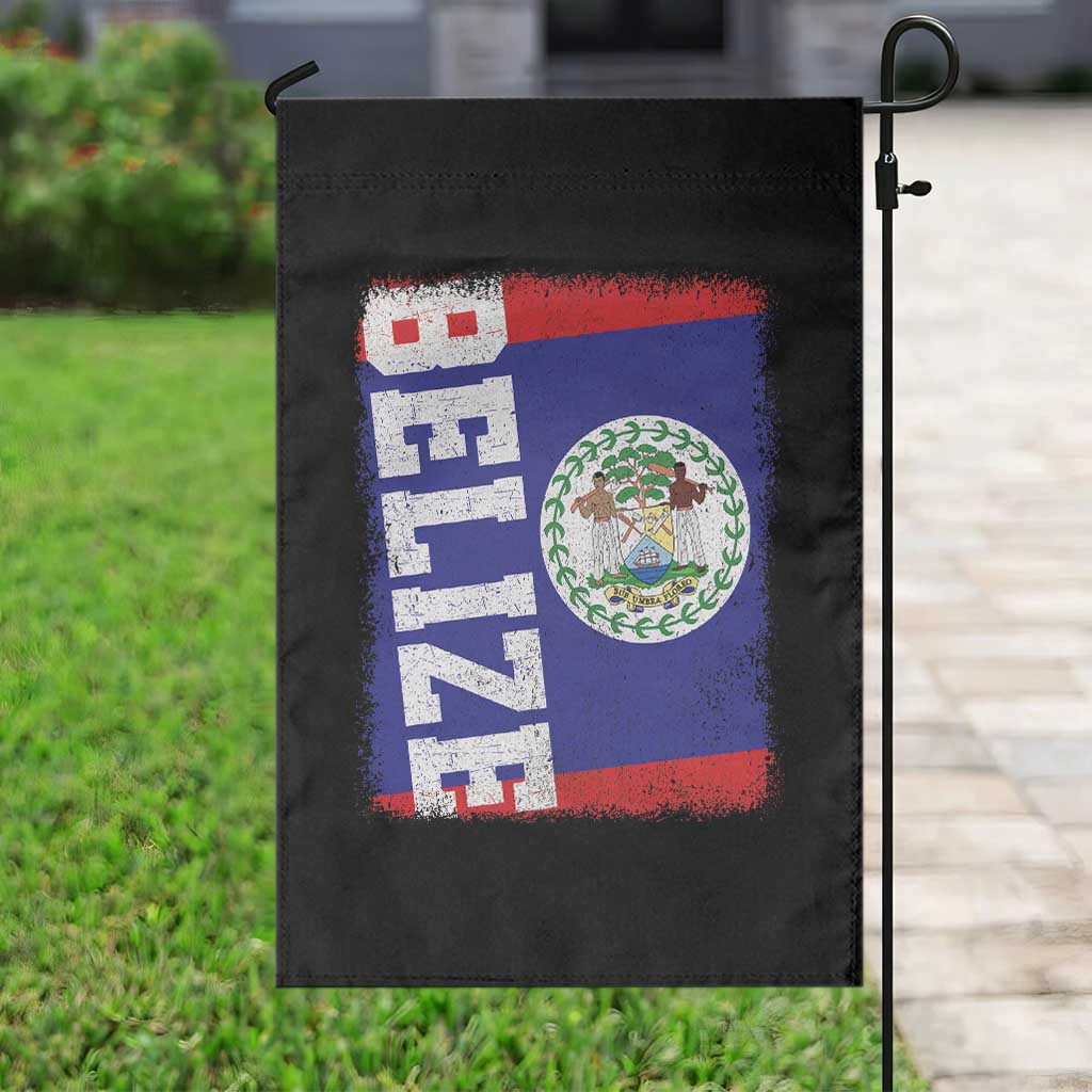 Vintage Belize Garden Flag Distressed Flag Central American Pride Heritage Gift TS10 Print Your Wear