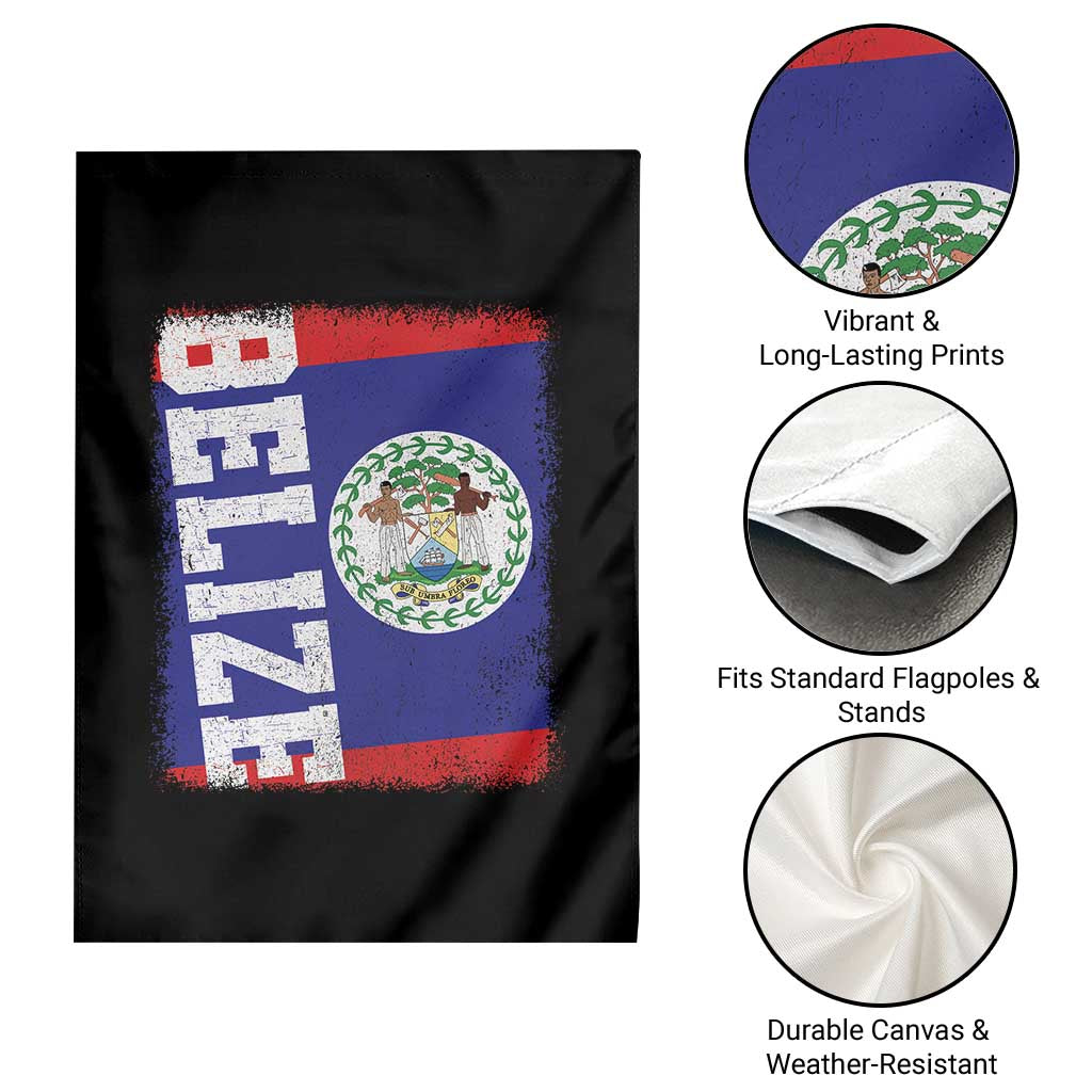Vintage Belize Garden Flag Distressed Flag Central American Pride Heritage Gift TS10 Print Your Wear