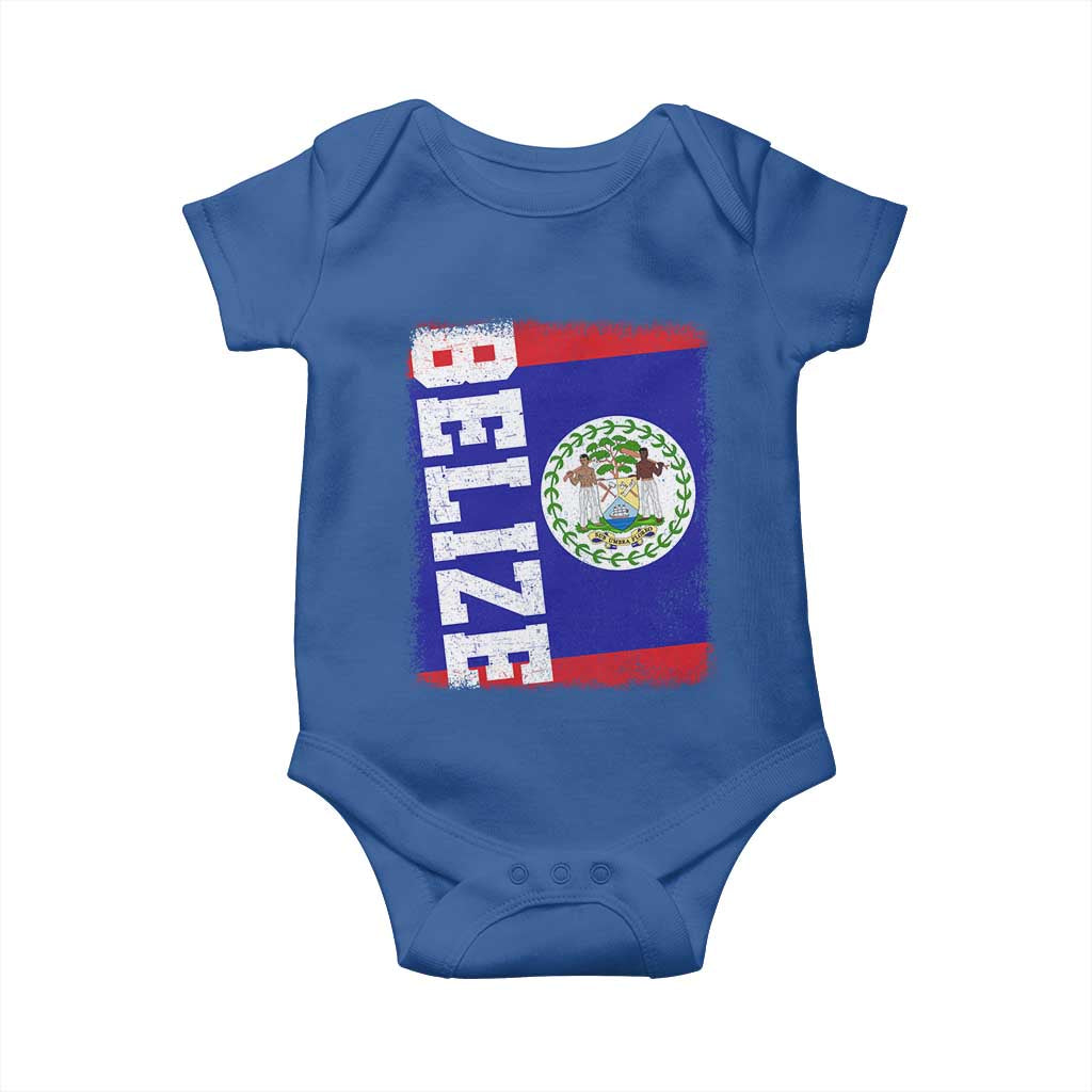 Vintage Belize Baby Onesie Distressed Flag Central American Pride Heritage Gift TS10 Royal Blue Print Your Wear