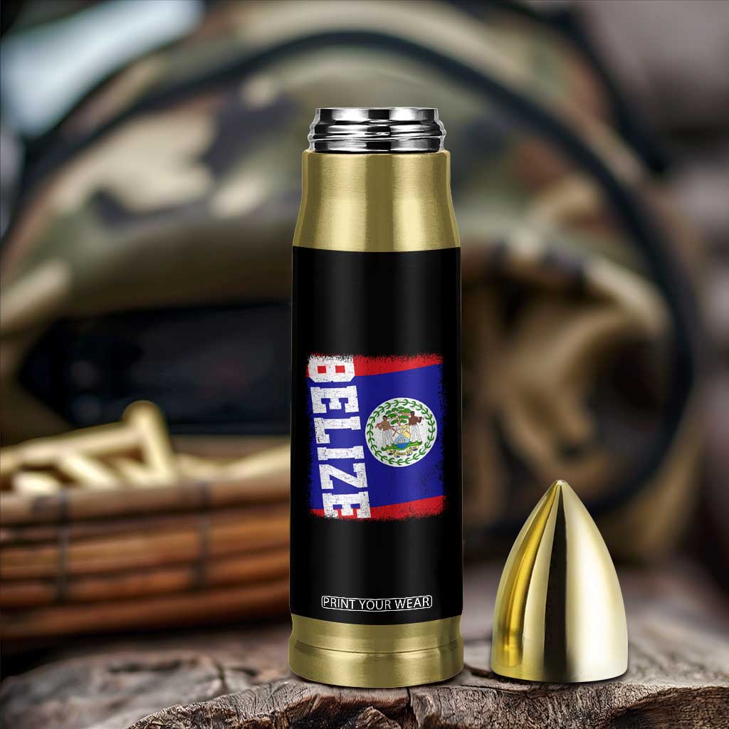 Vintage Belize Bullet Tumbler Distressed Flag Central American Pride Heritage Gift TS10 Print Your Wear