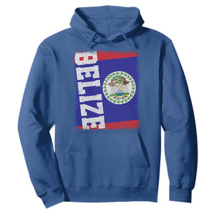 Vintage Belize Hoodie Distressed Flag Central American Pride Heritage Gift TS10 Royal Blue Print Your Wear