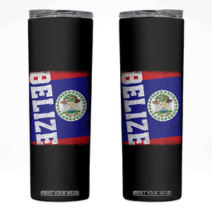 Vintage Belize Skinny Tumbler Distressed Flag Central American Pride Heritage Gift TS10 Black Print Your Wear
