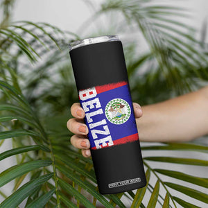 Vintage Belize Skinny Tumbler Distressed Flag Central American Pride Heritage Gift TS10 Print Your Wear