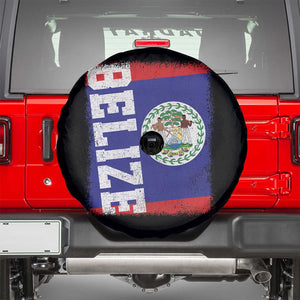 Vintage Belize Spare Tire Cover Distressed Flag Central American Pride Heritage Gift TS10 Black Print Your Wear