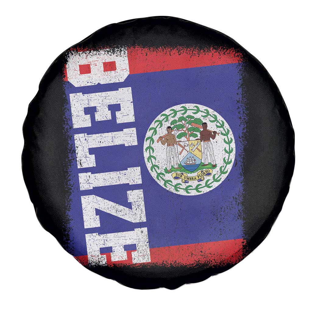 Vintage Belize Spare Tire Cover Distressed Flag Central American Pride Heritage Gift TS10 Print Your Wear