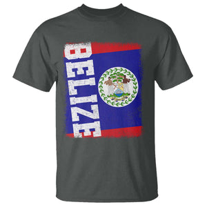 Vintage Belize T Shirt Distressed Flag Central American Pride Heritage Gift TS10 Dark Heather Print Your Wear