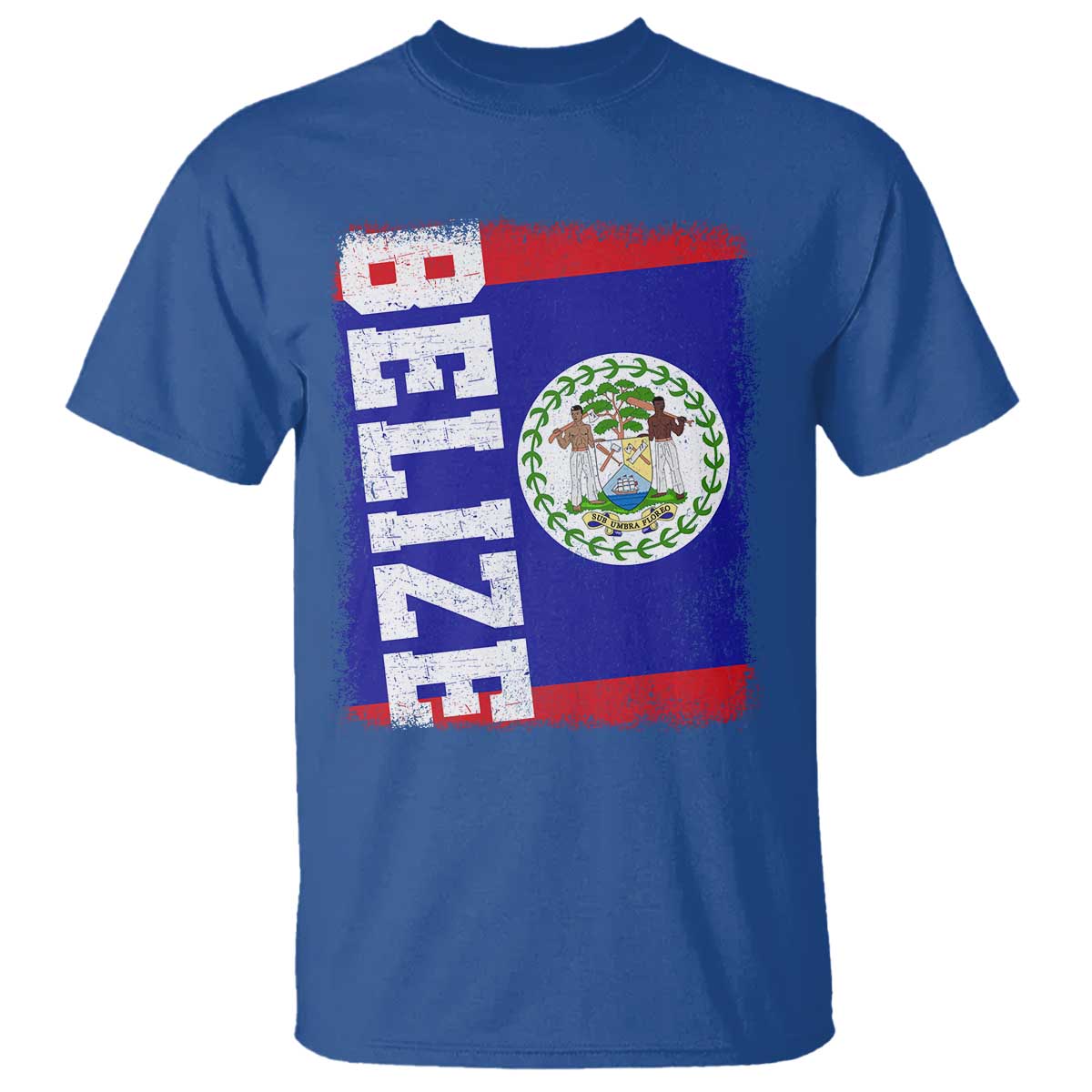 Vintage Belize T Shirt Distressed Flag Central American Pride Heritage Gift TS10 Royal Blue Print Your Wear
