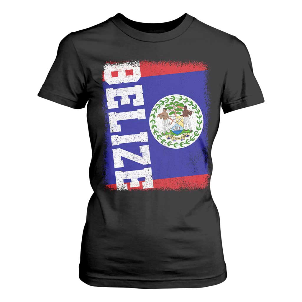 Vintage Belize T Shirt For Women Distressed Flag Central American Pride Heritage Gift TS10 Black Print Your Wear