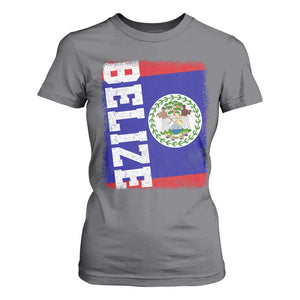 Vintage Belize T Shirt For Women Distressed Flag Central American Pride Heritage Gift TS10 Charcoal Print Your Wear