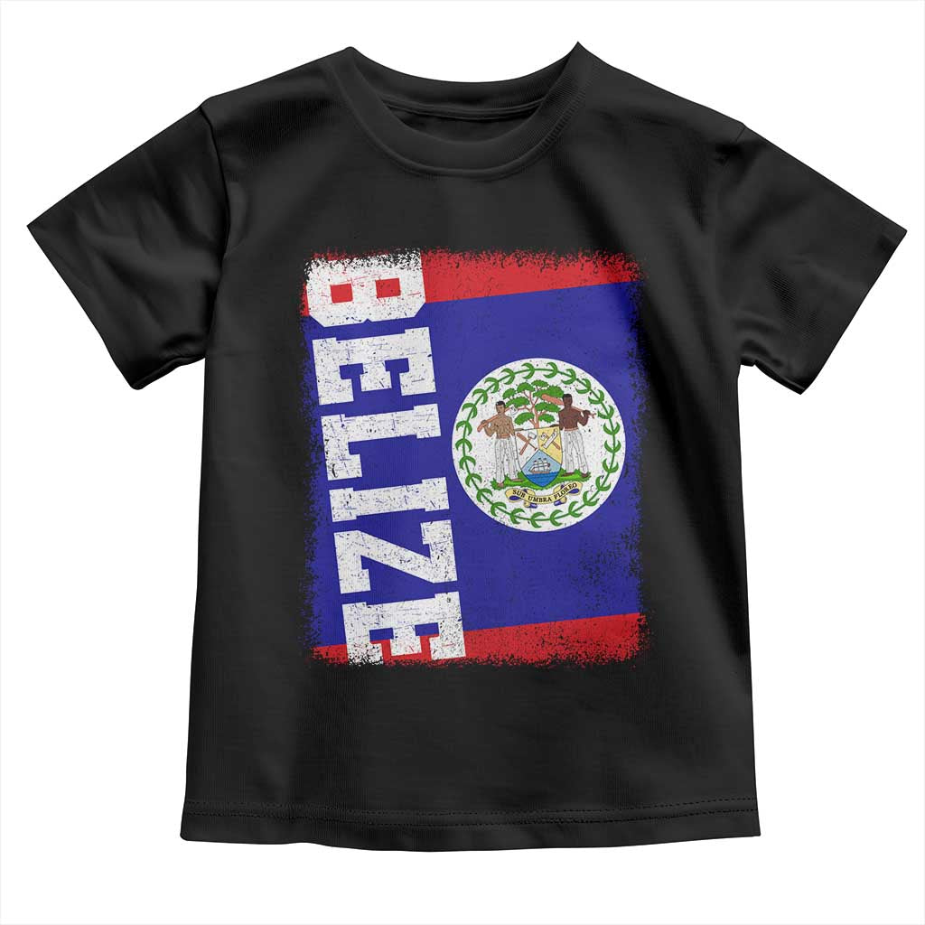 Vintage Belize Toddler T Shirt Distressed Flag Central American Pride Heritage Gift TS10 Black Print Your Wear