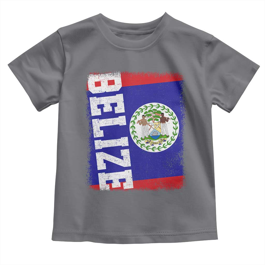 Vintage Belize Toddler T Shirt Distressed Flag Central American Pride Heritage Gift TS10 Charcoal Print Your Wear