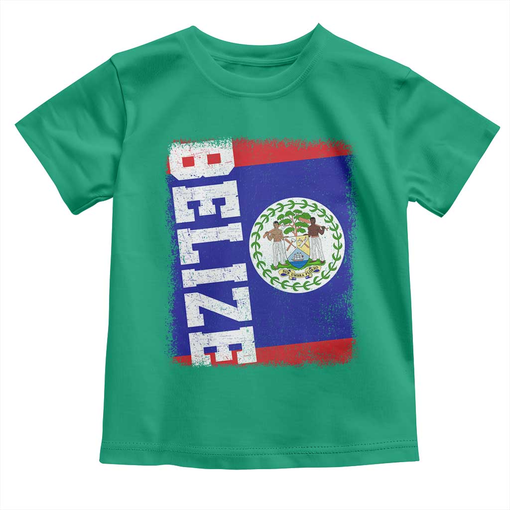 Vintage Belize Toddler T Shirt Distressed Flag Central American Pride Heritage Gift TS10 Irish Green Print Your Wear