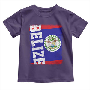 Vintage Belize Toddler T Shirt Distressed Flag Central American Pride Heritage Gift TS10 Purple Print Your Wear