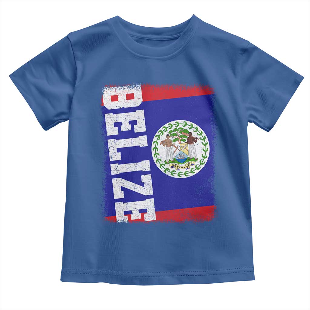 Vintage Belize Toddler T Shirt Distressed Flag Central American Pride Heritage Gift TS10 Royal Blue Print Your Wear