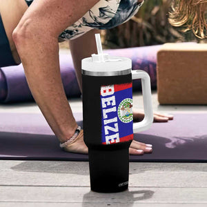Vintage Belize Tumbler With Handle Distressed Flag Central American Pride Heritage Gift TS10 Print Your Wear