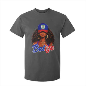 Belize Princess T Shirt For Kid Melanin Afro Girl Belize Flag Heritage Gift for Black Girls TS10 Dark Heather Print Your Wear