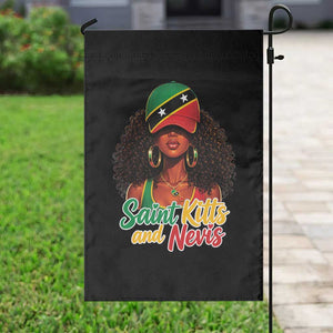 Saint Kitts and Nevis Princess Garden Flag Melanin Afro Girl Heritage Gift for Black Girls TS10 Print Your Wear