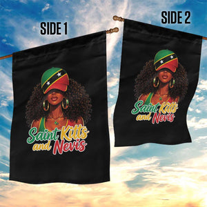 Saint Kitts and Nevis Princess Garden Flag Melanin Afro Girl Heritage Gift for Black Girls TS10 Print Your Wear