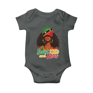 Saint Kitts and Nevis Princess Baby Onesie Melanin Afro Girl Heritage Gift for Black Girls TS10 Dark Heather Print Your Wear